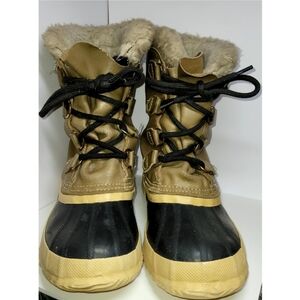 Sorel Manitou Winter Boots Leather Waterproof Removable Wool Liner Measures 11